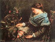 Courbet, Gustave The Sleeping Spinner Spain oil painting reproduction